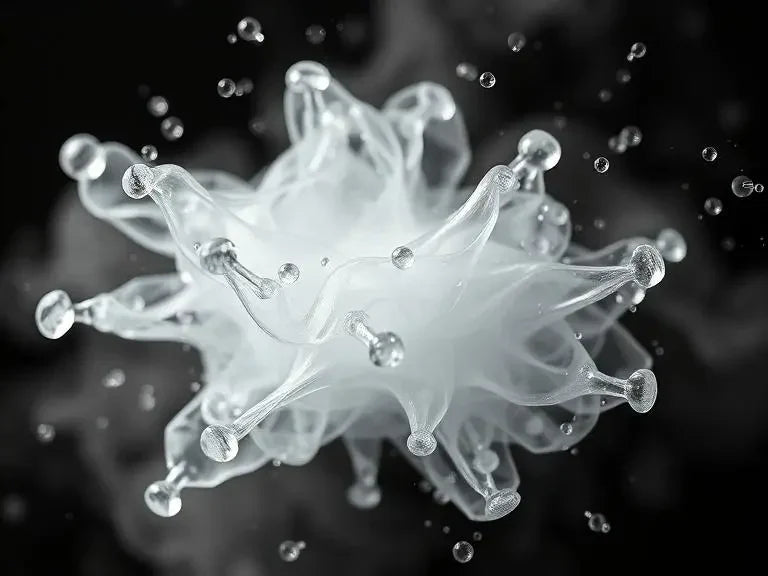 Abstract representation of scent molecules related to the query What Does Musk Smell Like