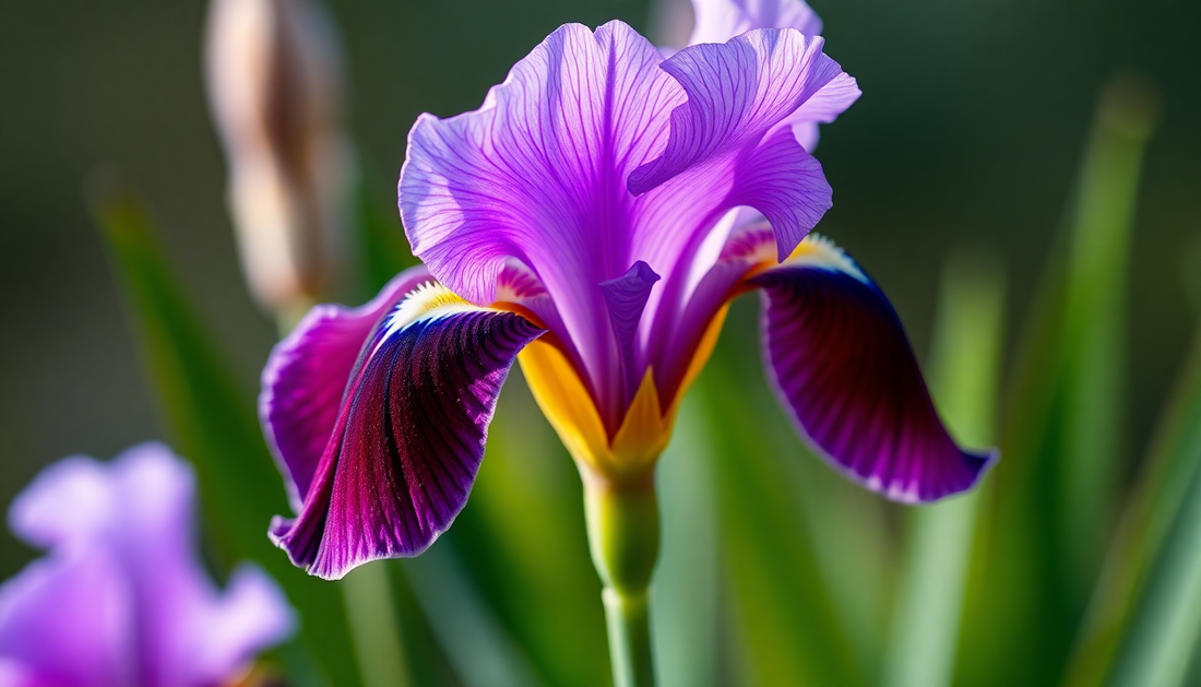 generate a hyper realistic image of iris flower