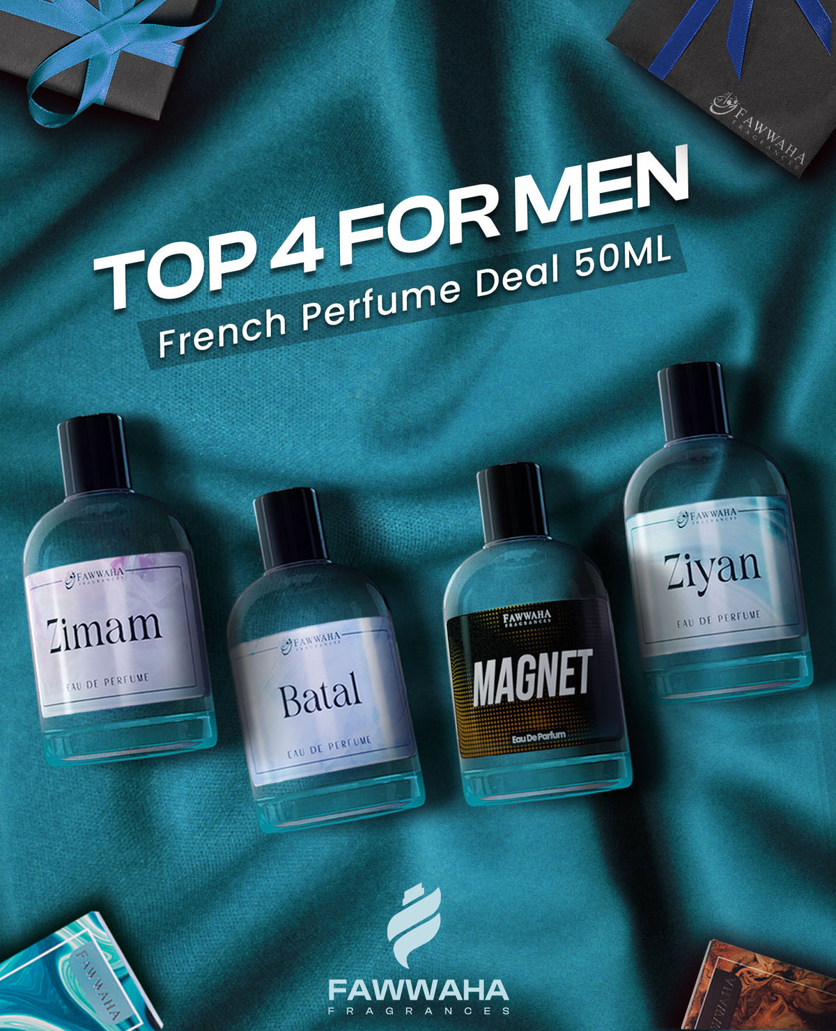 Top 4 Men's French Perfumes 50 ML