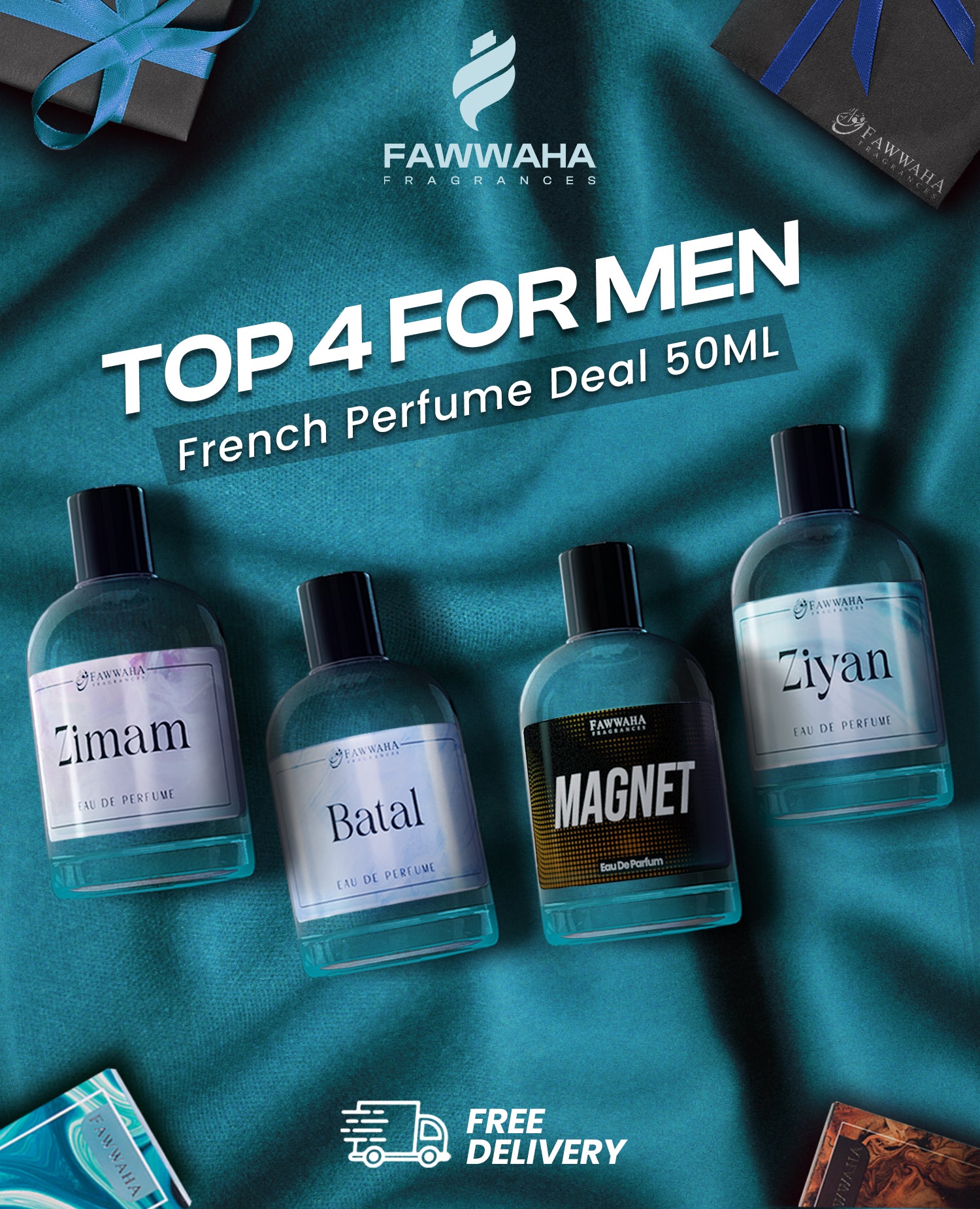Top 4 Men's French Perfumes 50 ML