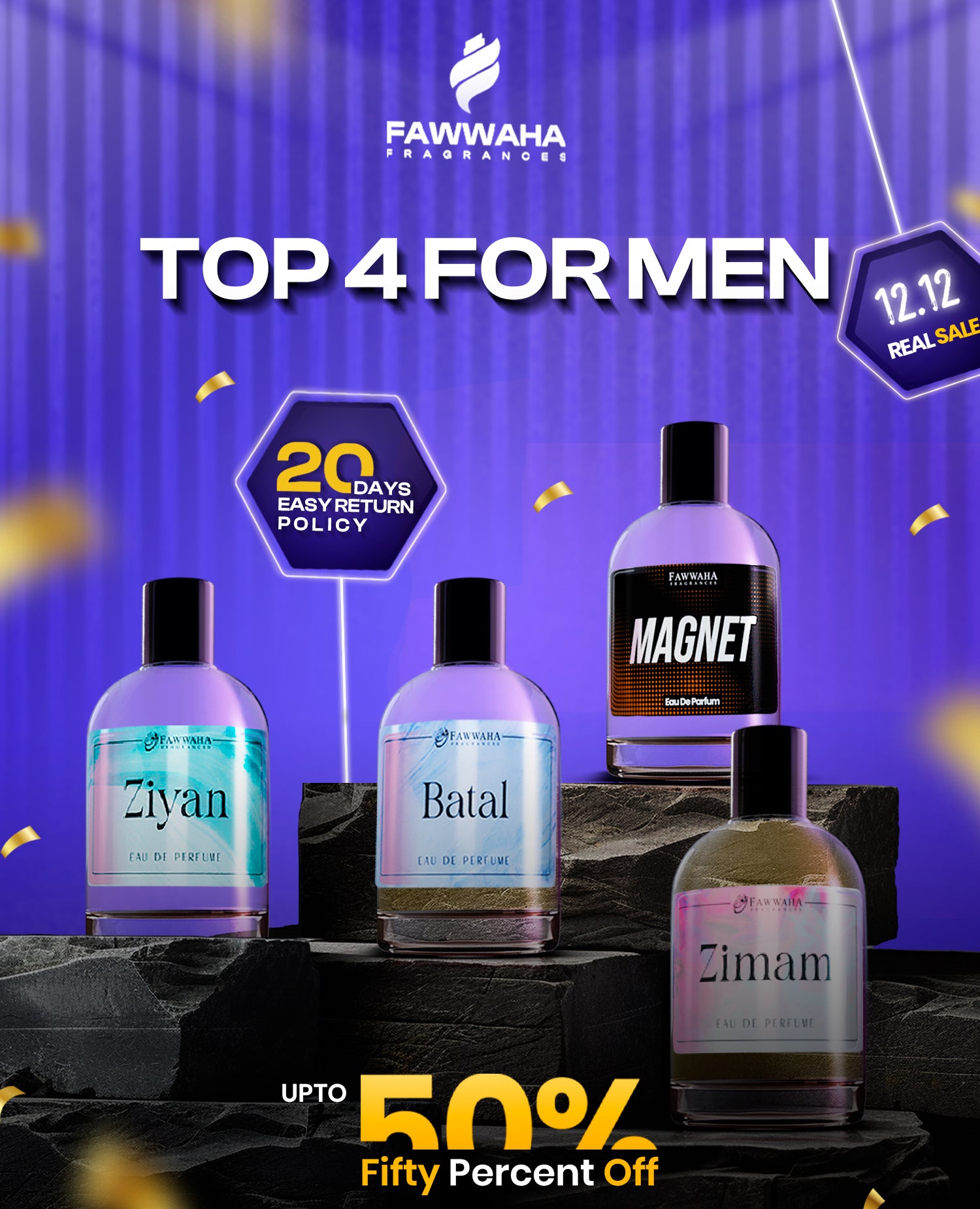 Top 4 Men's French Perfumes 50 ML