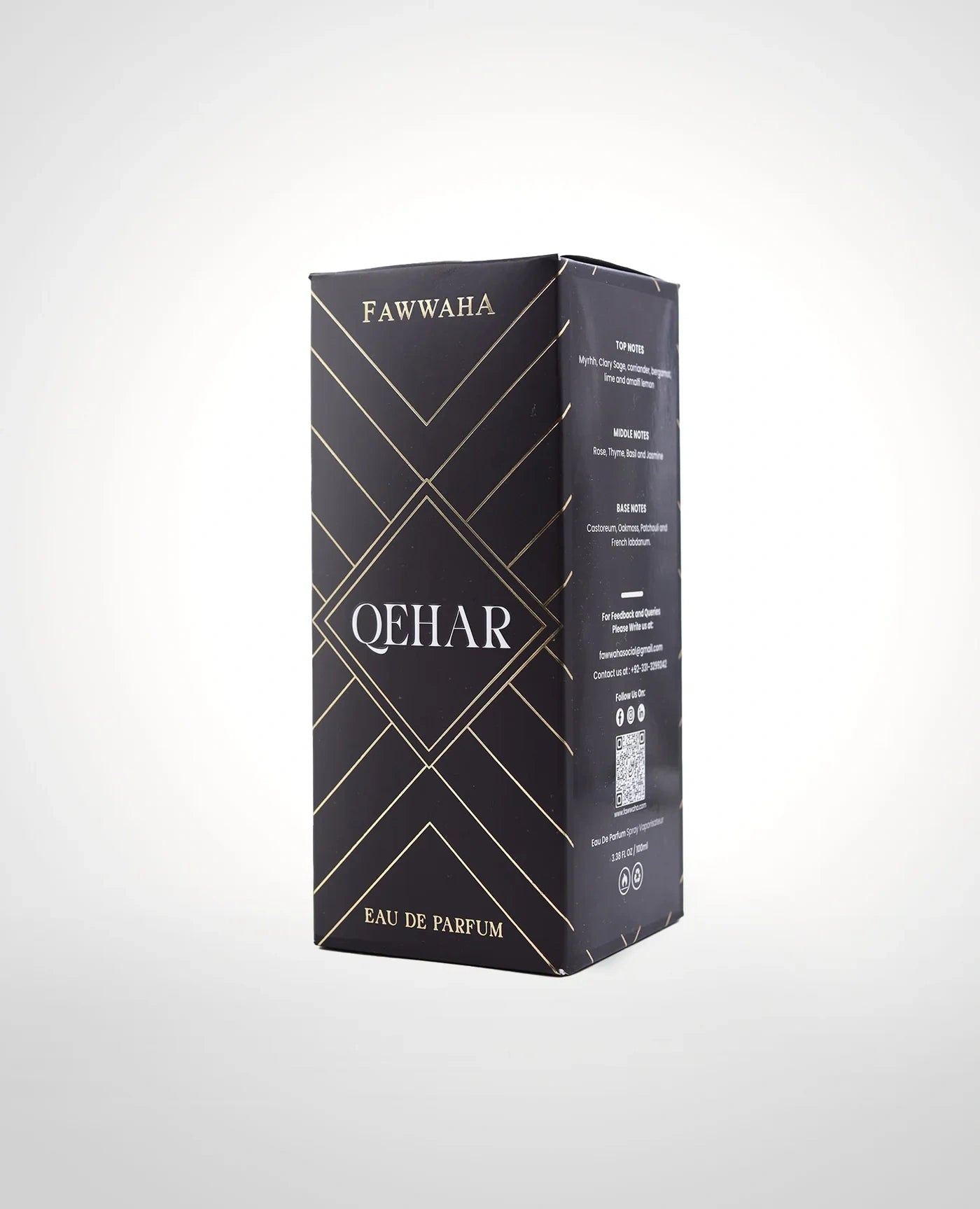 Fawwaha Fragrances ehar – Inspired by Chanel No 5 Eau de Parfum black and gold packaging