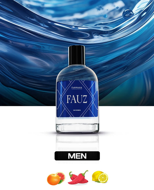 Fawwaha Fragrances Fauz – Inspired by Cigar Perfume men's eau de parfum bottle with blue label