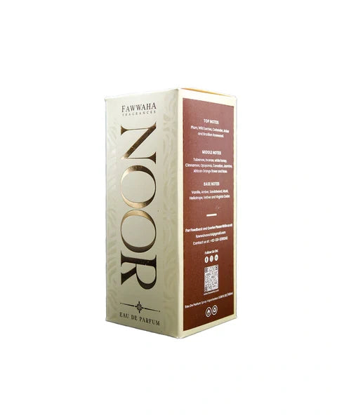 Fawwaha Fragrances Noor – Inspired by Dior Poison Eau de Parfum box with fragrance notes and elegant design