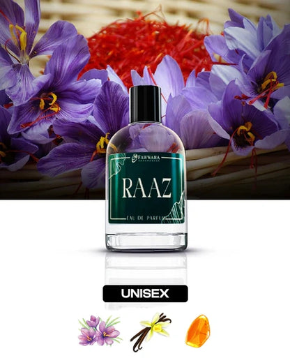 Raaz – Inspired by Baccarat Rouge 540 unisex perfume by Fawwaha Fragrances with saffron and floral notes