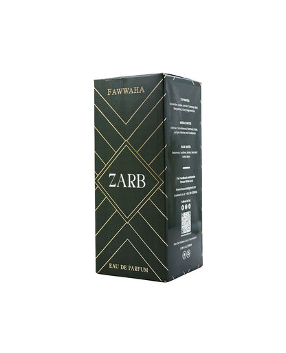 Fawwaha Fragrances Zarb – Inspired by Azzaro Eau de Parfum black and gold packaging box