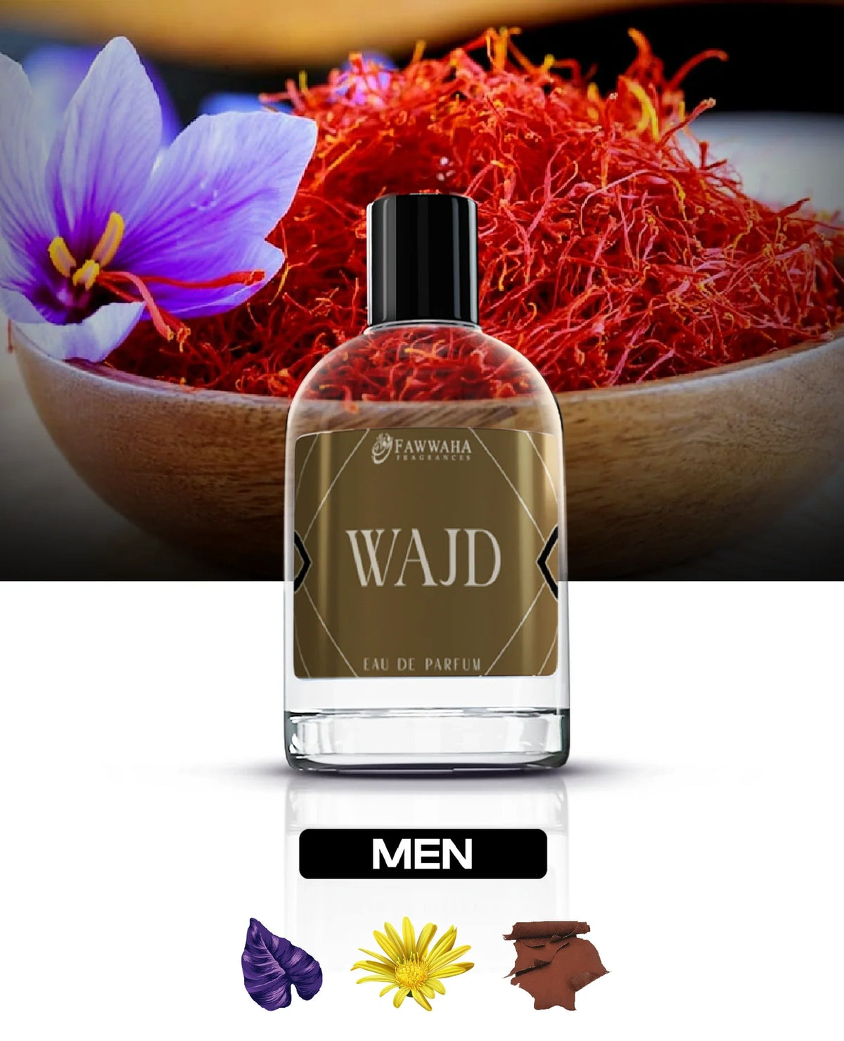 Wajd â€“ Inspired by Ganymede men's eau de parfum by Fawwaha Fragrances with floral and saffron notes