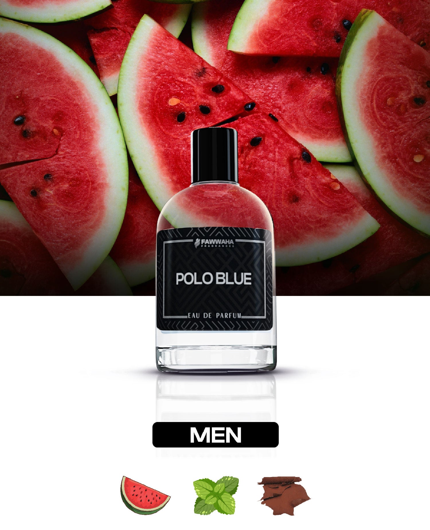 bottle of polo blue perfume by fawwaha