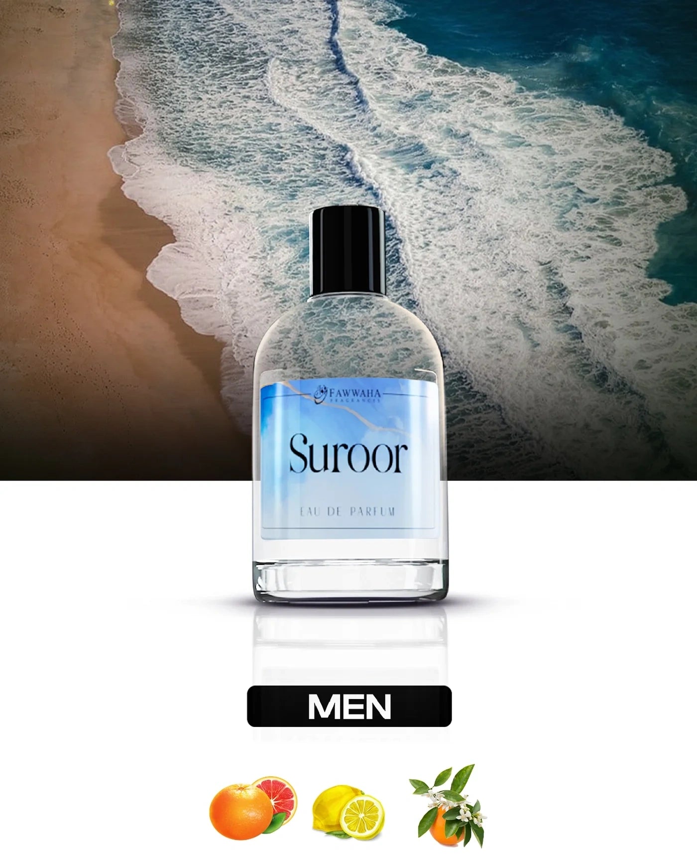 Suroor – Inspired by Allure Homme Sport men's eau de parfum bottle by Fawwaha Fragrances with citrus and fresh ocean scents