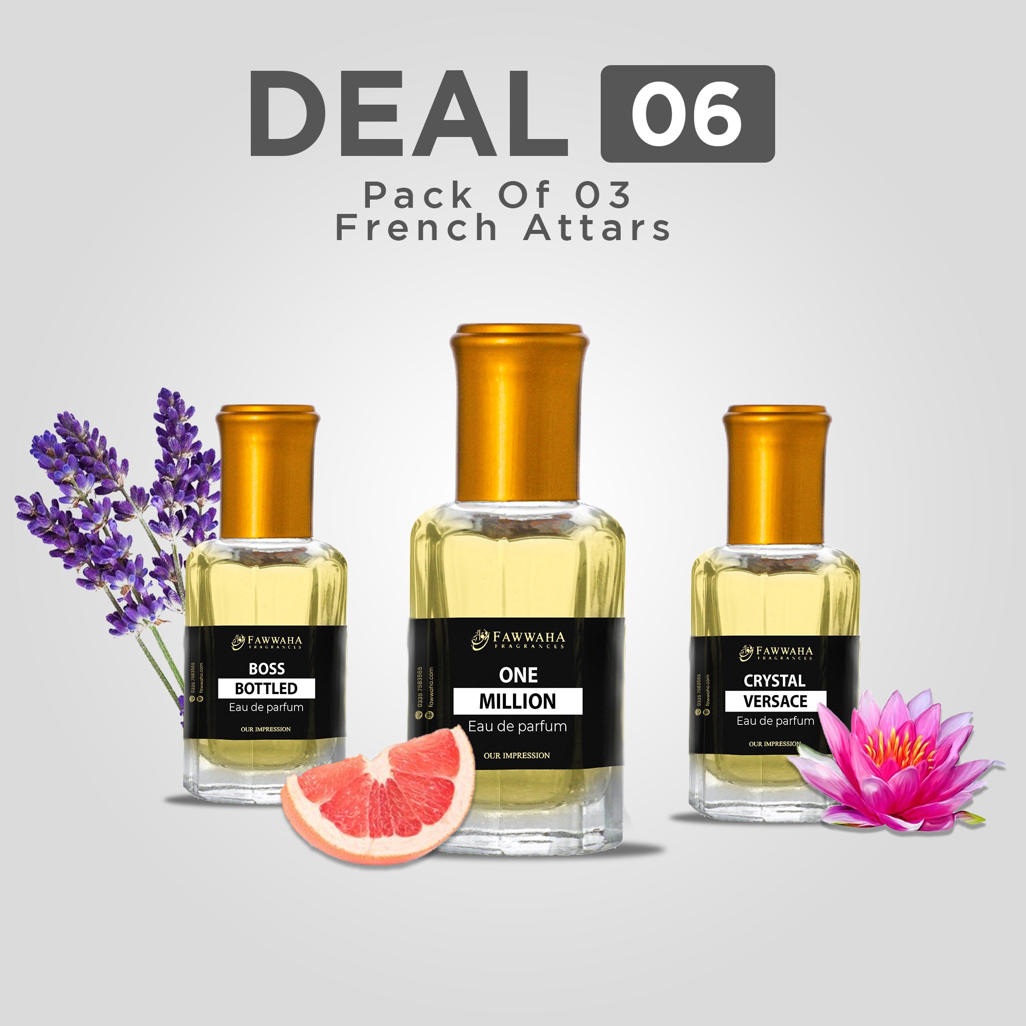 DEAL 6 (Pack of 3 french Attars)